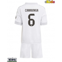Real Madrid Eduardo Camavinga #6 Replica Home Minikit 2025-26 Short Sleeve (+ pants)